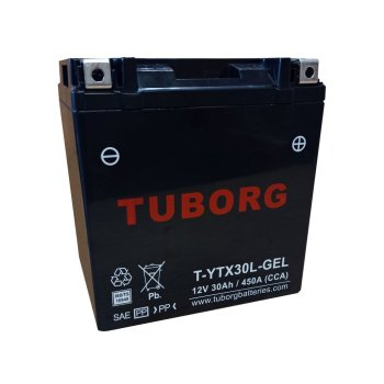 Akumulator Tuborg YTX30L-GEL YIX30L-GEL 30Ah 450A AGM