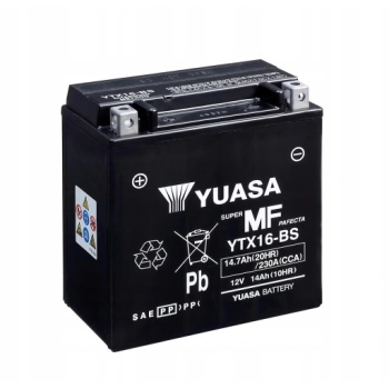 Akumulator motocyklowy Yuasa YTX16-BS 14.7Ah 230A